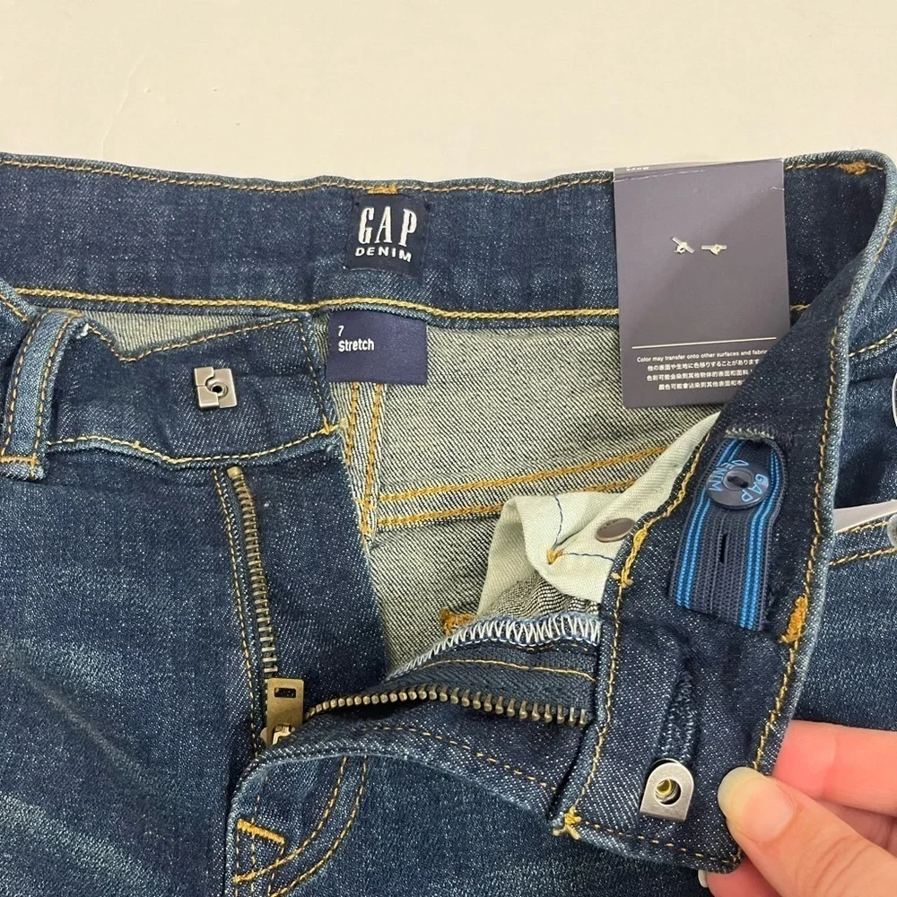 Gap Boys Stretch Adjustable Waist Jean Shorts Size 7 New with Tags